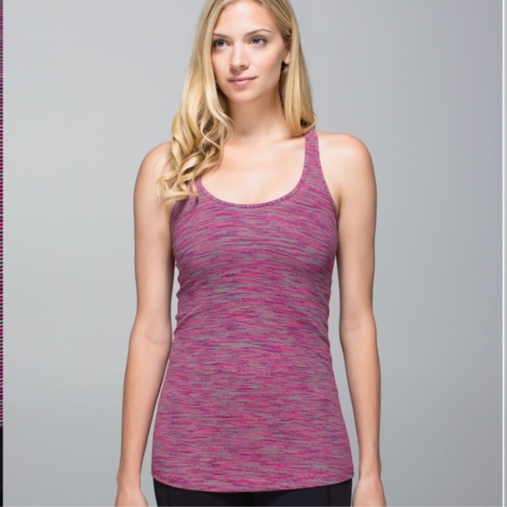 Lululemon Athletica Heathered Pink Tank Top